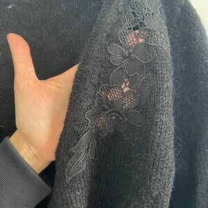 Sezane - Black Pullover Back to Front Sweater (S)